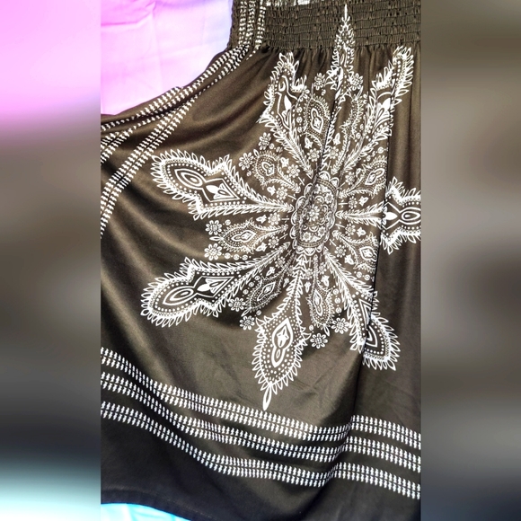 Pre Loved bathing suit cover up Purple Boho style - Picture 4 of 4